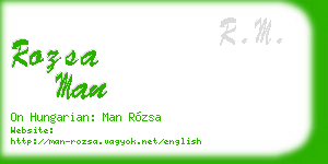 rozsa man business card